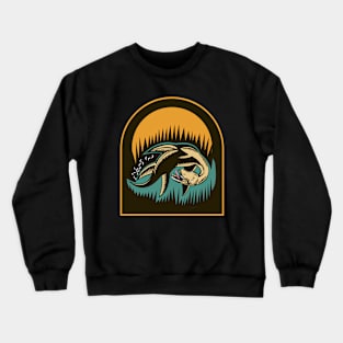 Retro Loch Ness Monster Crewneck Sweatshirt